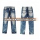 2017 hot sales jeans trousers snow wash ripped new style jeans for men